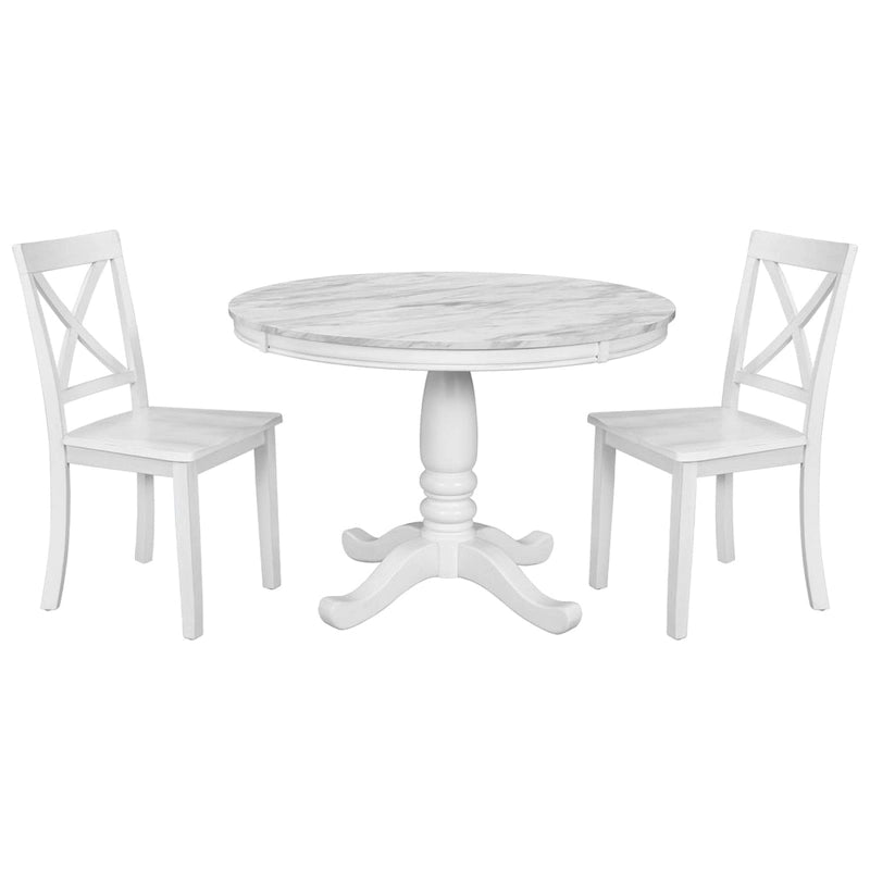 Ensemble table et 4 chaises de salle à manger, 5 pièces