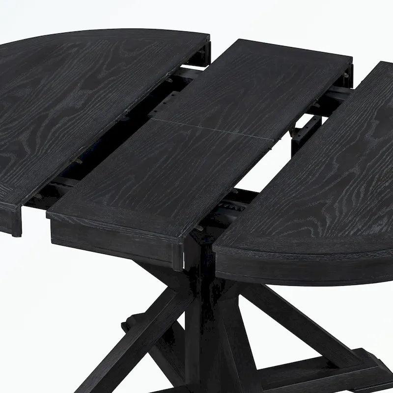 Ensemble table à manger avec table extensible et 4 chaises rembourrées