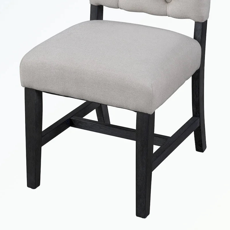 Ensemble table à manger avec table extensible et 4 chaises rembourrées