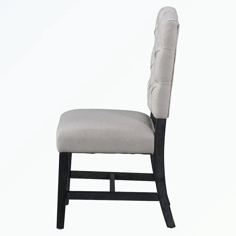 Ensemble table à manger avec table extensible et 4 chaises rembourrées