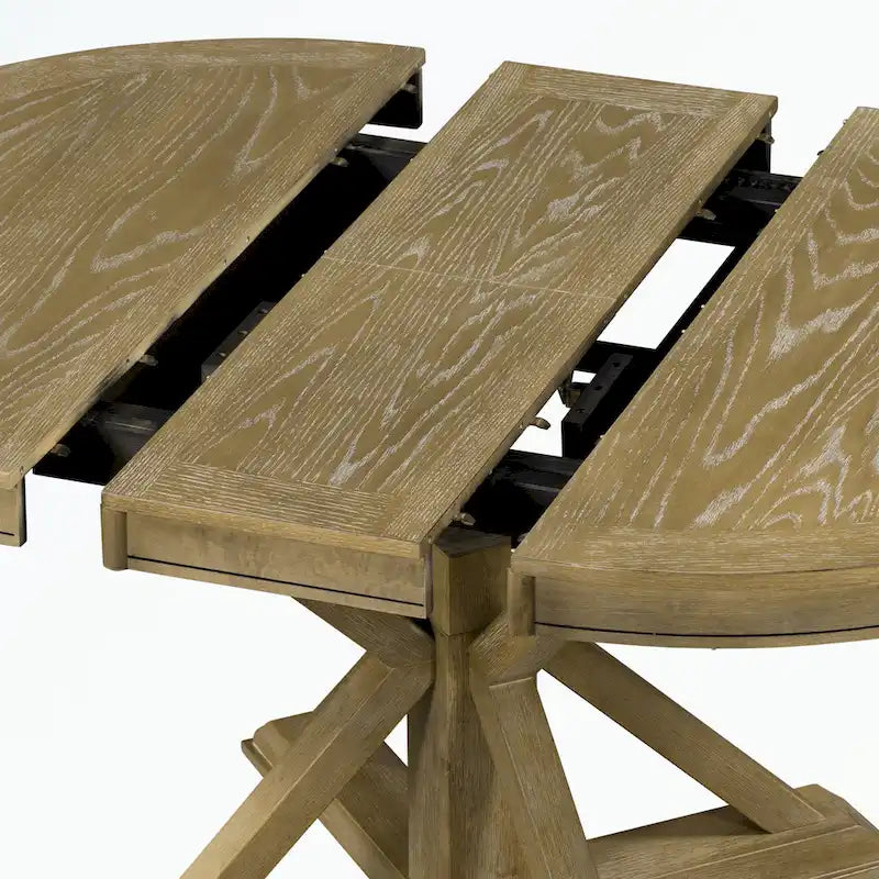 Ensemble table à manger avec table extensible et 4 chaises rembourrées