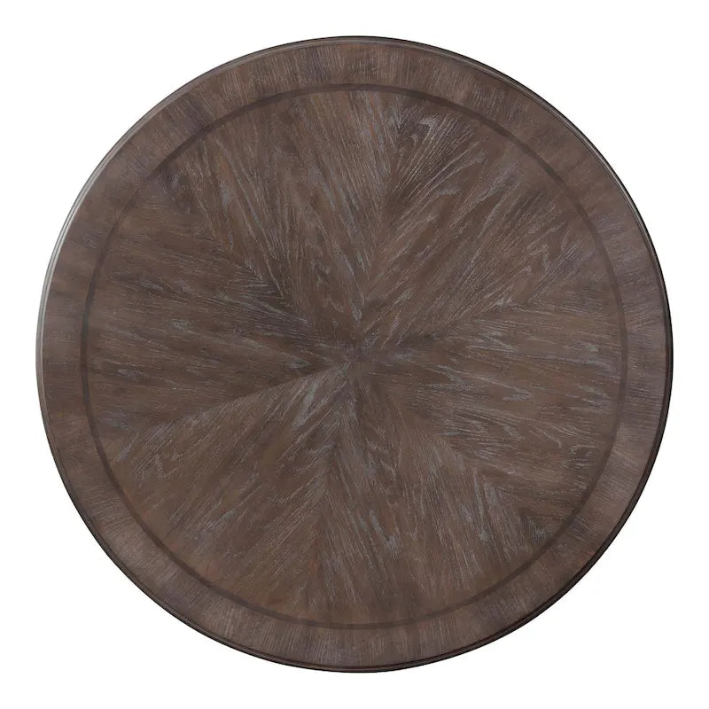Ensemble de salle à manger rond sur pied traditionnel Cornerways en bois massif par The Gray Barn