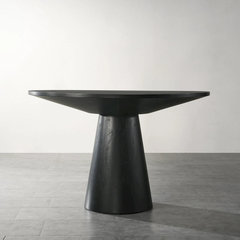 Ensemble de salle à manger contemporain Rocco de Roundhill Furniture, table ronde à pied central avec 4 chaises