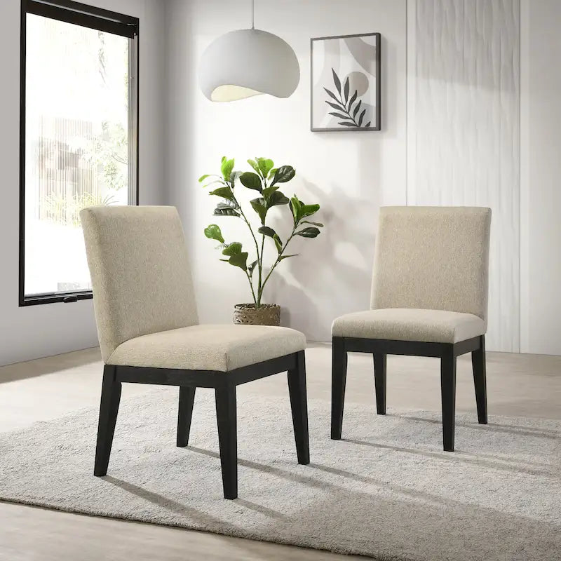Ensemble de salle à manger contemporain Rocco de Roundhill Furniture, table ronde à pied central avec 4 chaises