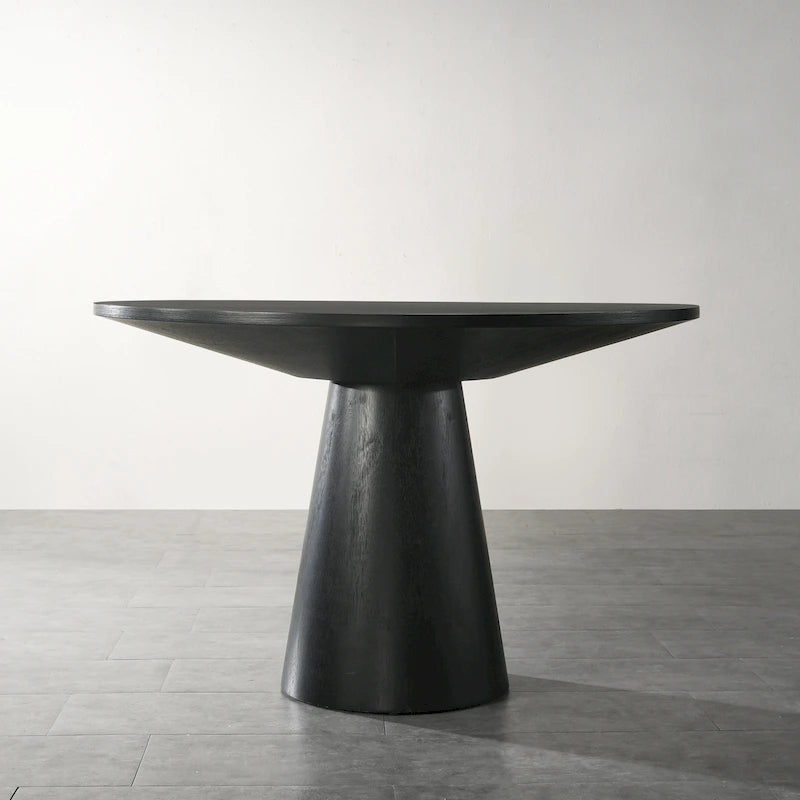 Ensemble de salle à manger contemporain Rocco de Roundhill Furniture, table ronde à pied central avec 4 chaises