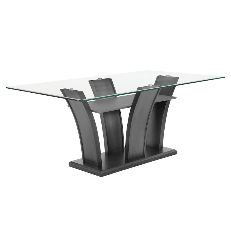 Ensemble de salle à manger moderne en verre Janna Dove