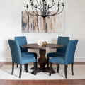 Ensemble de salle à manger 5 pièces Roundhill Furniture Kohland, table ronde à pied central avec 4 chaises élégantes