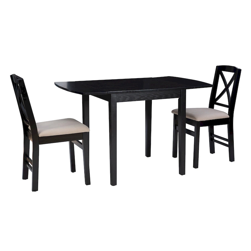 Ensemble de salle à manger Piedmonth Rustic 3 pièces avec table à rabats