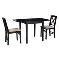 Ensemble de salle à manger Piedmonth Rustic 3 pièces avec table à rabats