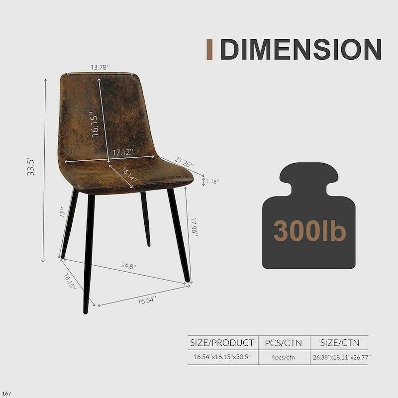 Ensemble de salle à manger 5 pièces, table ronde et 4 chaises