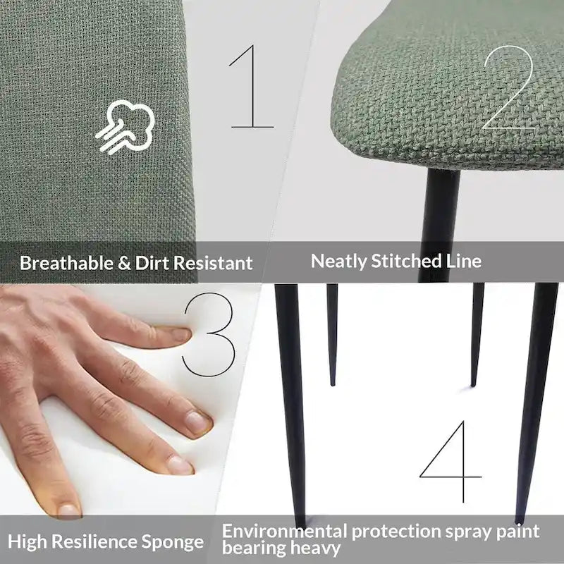 Ensemble de salle à manger 5 pièces, table ronde et 4 chaises