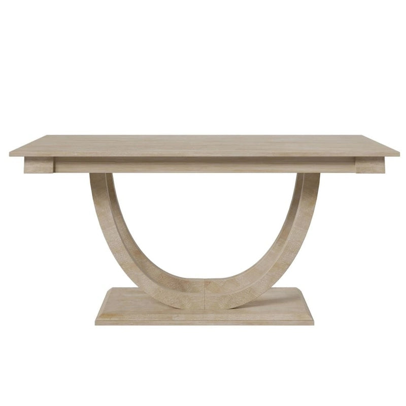 Ensemble de salle à manger 6 pièces en bois demi-rond avec longue banquette et 4 chaises de salle à manger