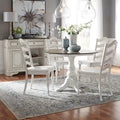 Ensemble de 5 pièces en chêne cérusé Magnolia Manor avec rallonges escamotables