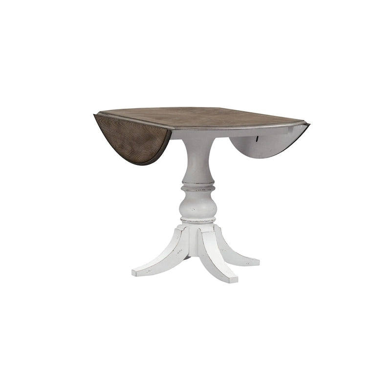 Ensemble de 5 pièces en chêne cérusé Magnolia Manor avec rallonges escamotables