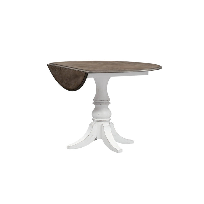 Ensemble de 5 pièces en chêne cérusé Magnolia Manor avec rallonges escamotables