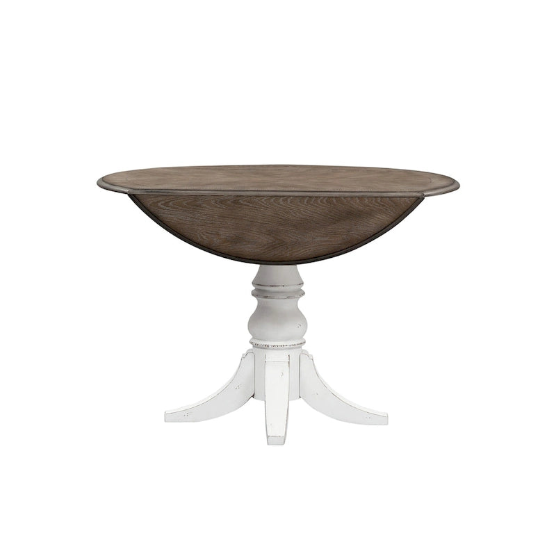 Ensemble de 5 pièces en chêne cérusé Magnolia Manor avec rallonges escamotables
