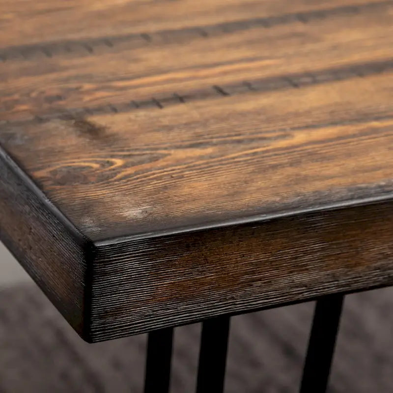 Ensemble de salle à manger Roundhill Furniture Amisos 6 pièces, table à manger à pieds épingle avec 4 chaises et banc rembourré