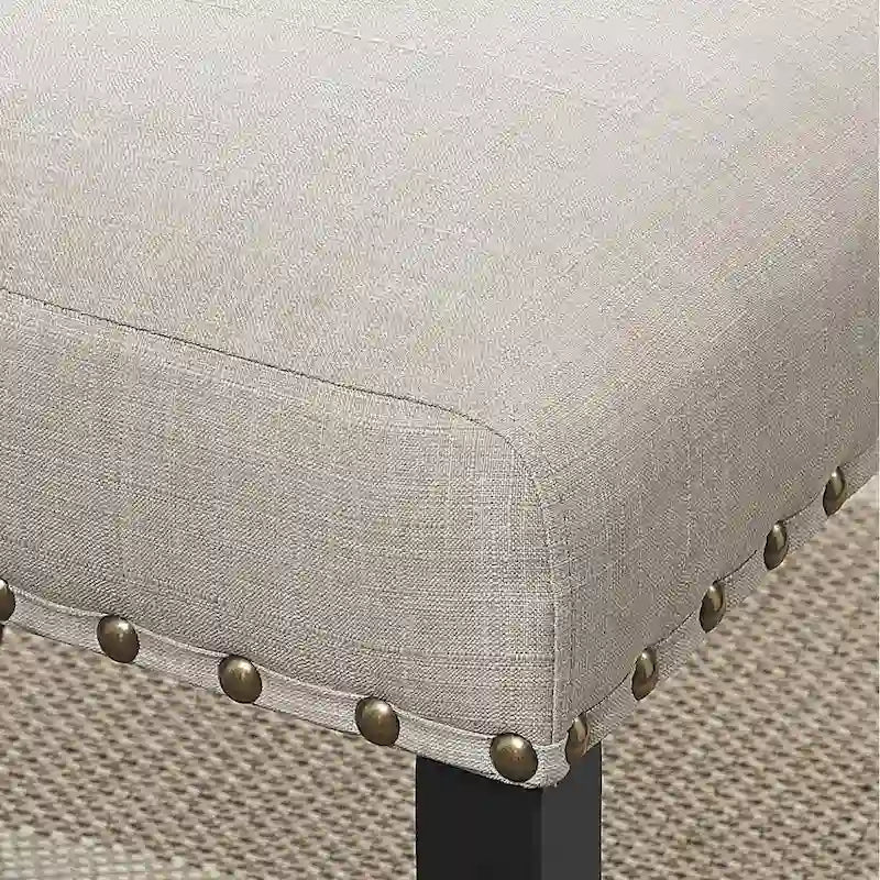 Ensemble de salle à manger Roundhill Furniture Amisos 6 pièces, table à manger à pieds épingle avec 4 chaises et banc rembourré