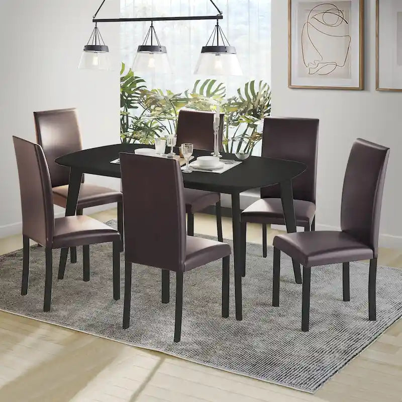 Ensemble de salle à manger moderne 7 pièces CraftPorch Classy