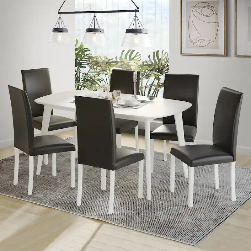 Ensemble de salle à manger moderne 7 pièces CraftPorch Classy