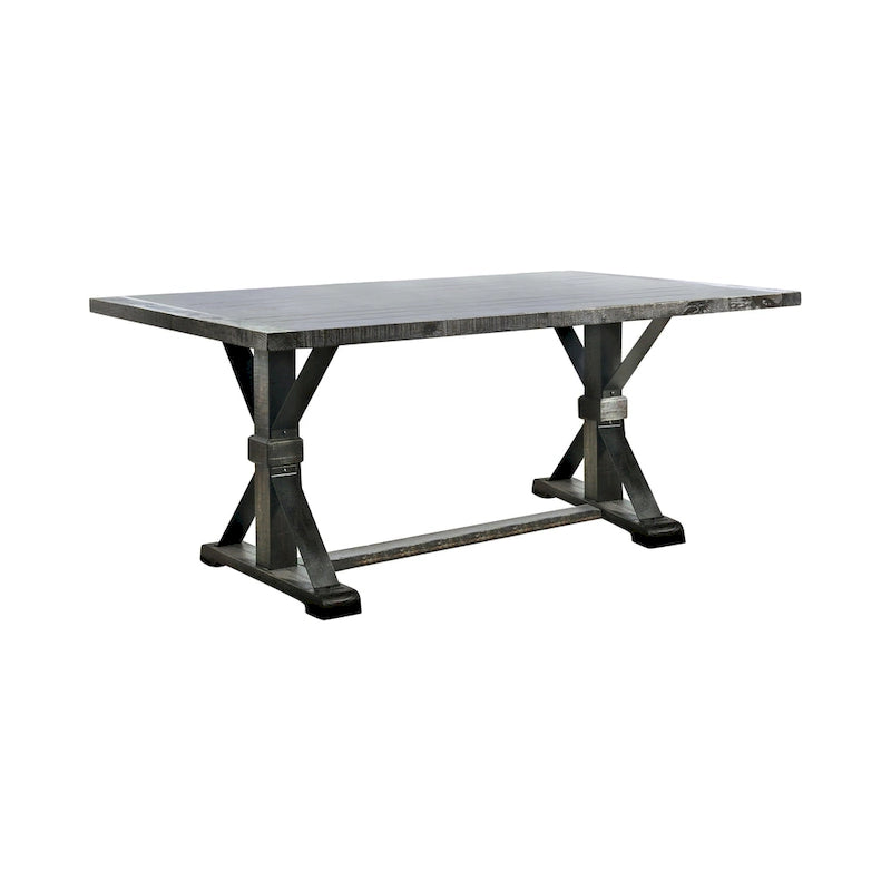 Ensemble de salle à manger Chalwa Rustique en bois rembourré 6 pièces avec table, 4 chaises et 1 banc par Copper Grove