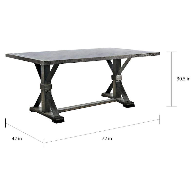 Ensemble de salle à manger Chalwa Rustique en bois rembourré 6 pièces avec table, 4 chaises et 1 banc par Copper Grove