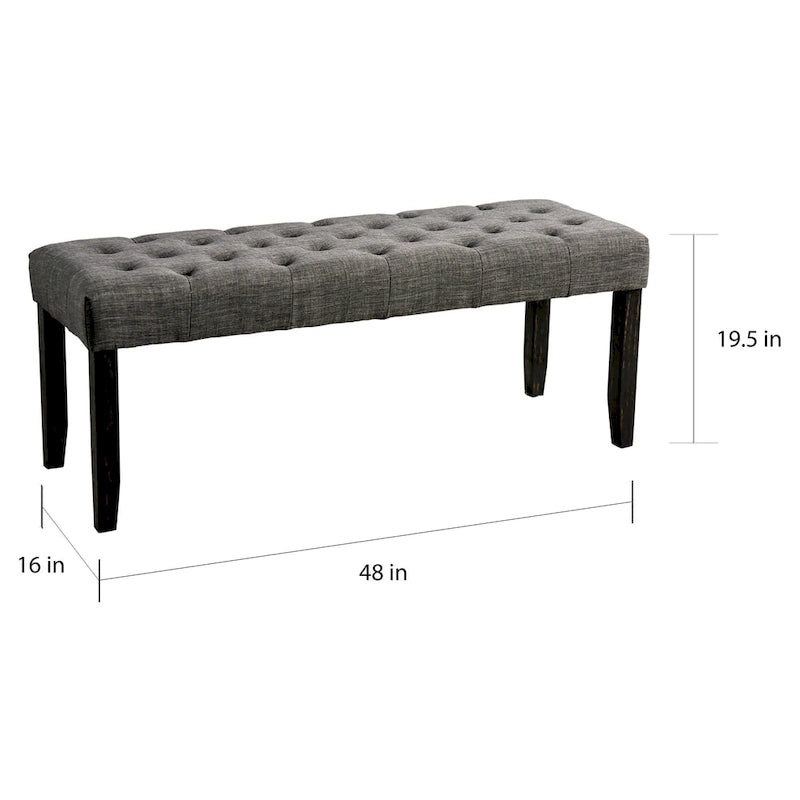 Ensemble de salle à manger Chalwa Rustique en bois rembourré 6 pièces avec table, 4 chaises et 1 banc par Copper Grove