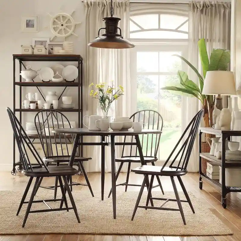 Ensemble de salle à manger moderne bicolore 5 pièces en bois Belita iNSPIRE Q Modern (milieu du siècle)