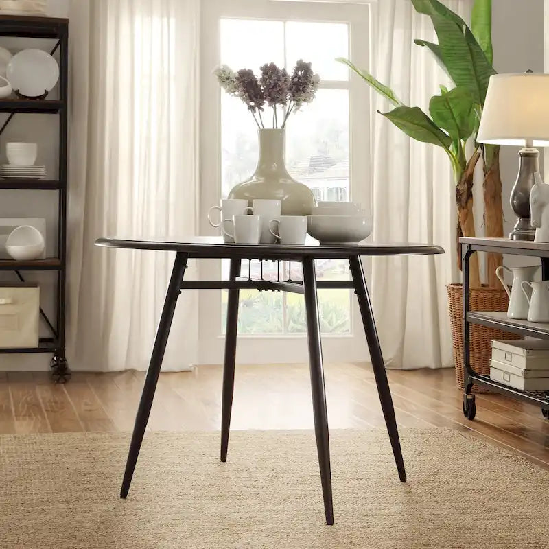 Ensemble de salle à manger moderne bicolore 5 pièces en bois Belita iNSPIRE Q Modern (milieu du siècle)