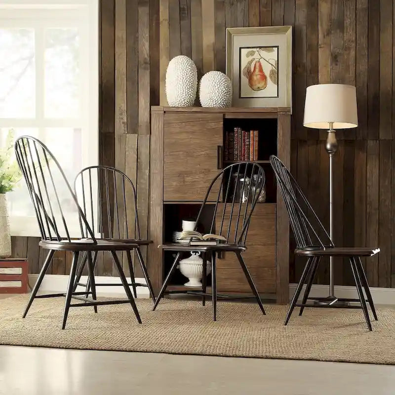 Ensemble de salle à manger moderne bicolore 5 pièces en bois Belita iNSPIRE Q Modern (milieu du siècle)