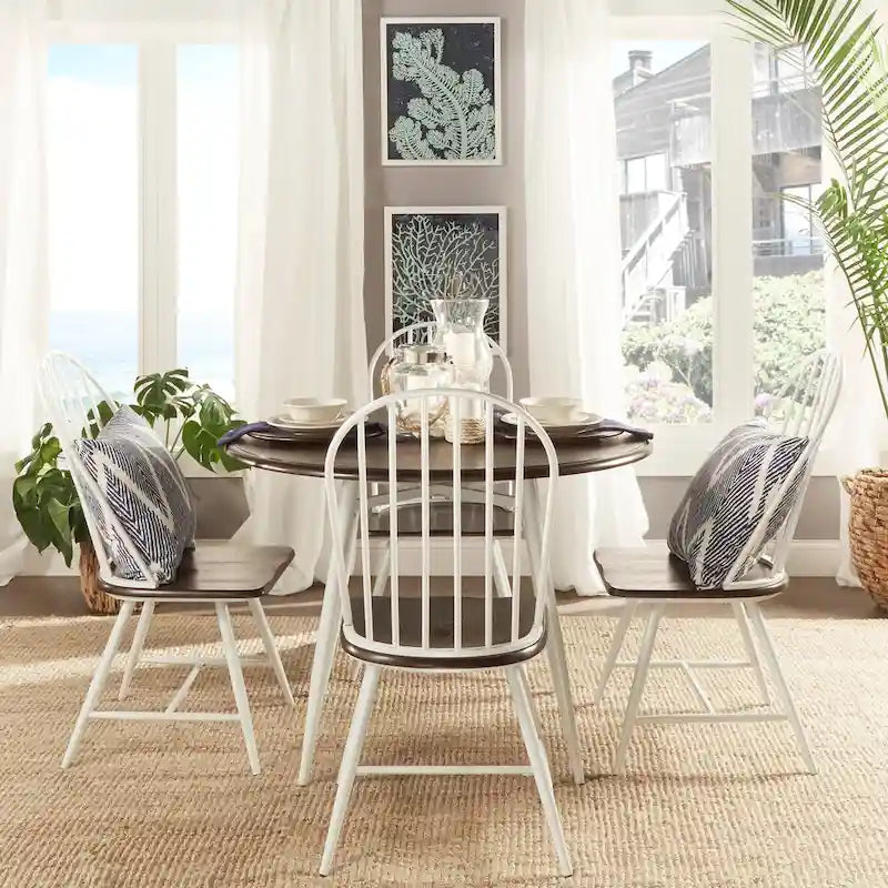 Ensemble de salle à manger moderne bicolore 5 pièces en bois Belita iNSPIRE Q Modern (milieu du siècle)