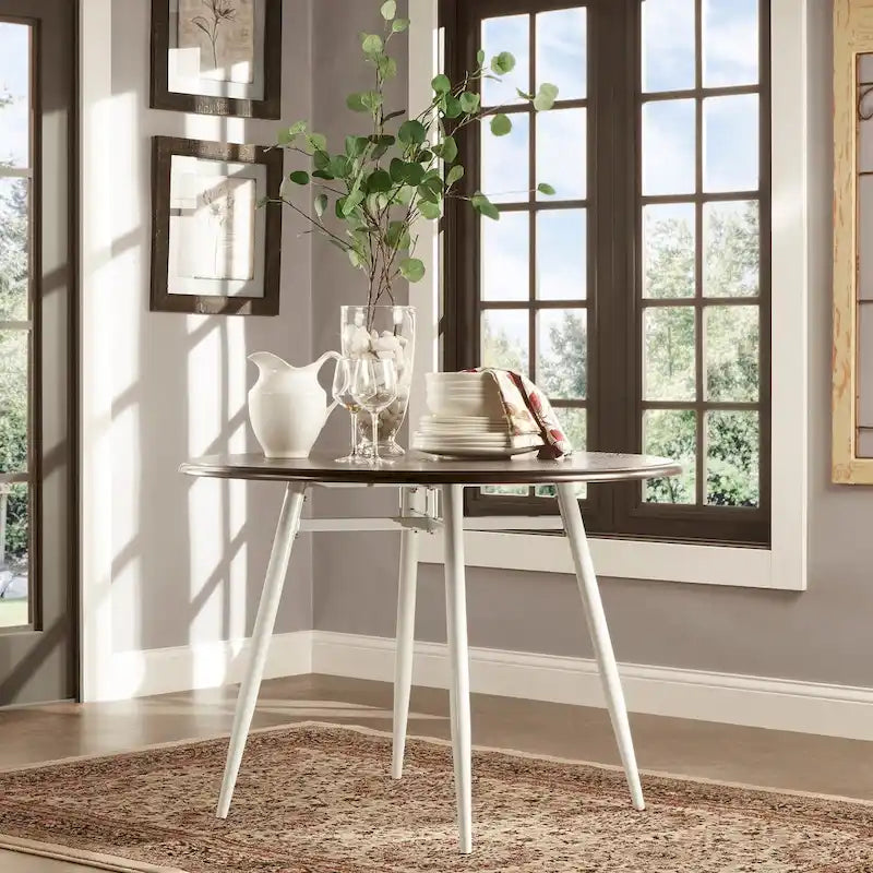 Ensemble de salle à manger moderne bicolore 5 pièces en bois Belita iNSPIRE Q Modern (milieu du siècle)