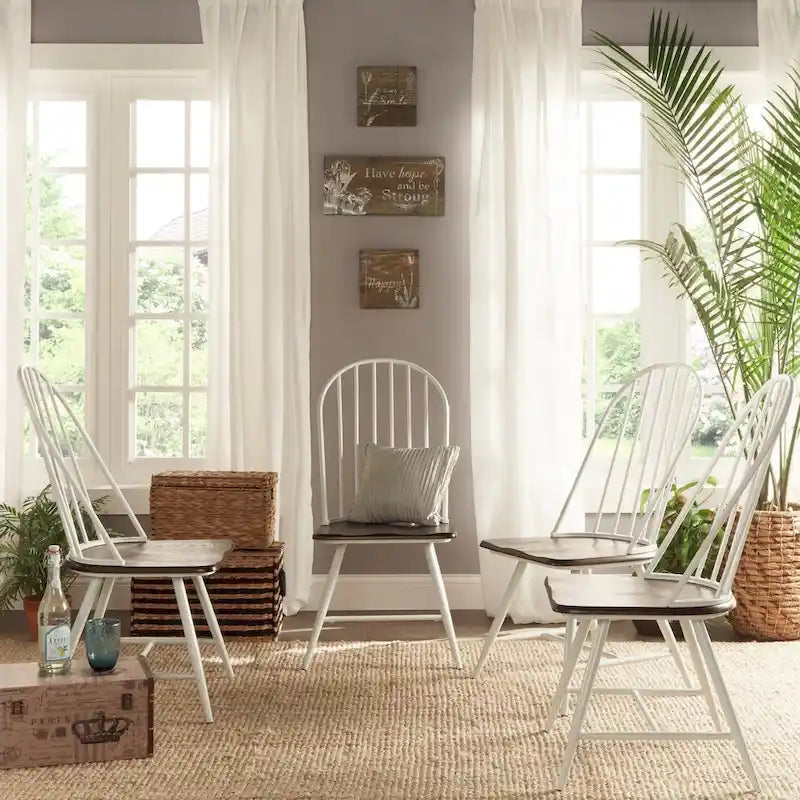 Ensemble de salle à manger moderne bicolore 5 pièces en bois Belita iNSPIRE Q Modern (milieu du siècle)