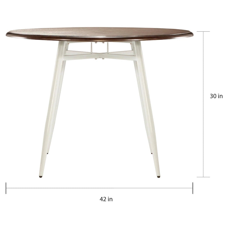 Ensemble de salle à manger moderne bicolore 5 pièces en bois Belita iNSPIRE Q Modern (milieu du siècle)
