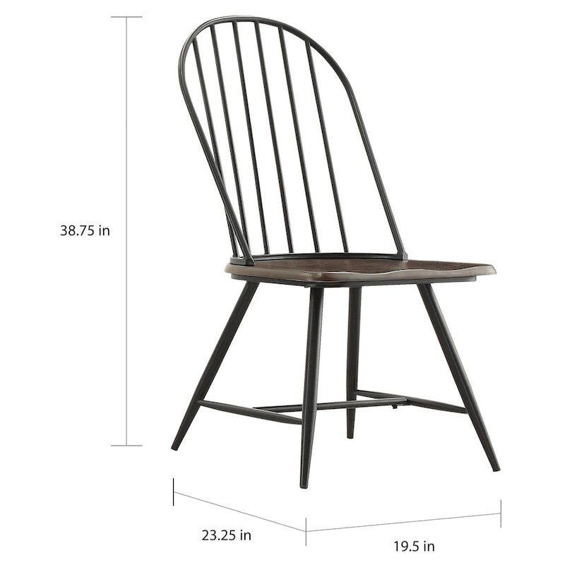Ensemble de salle à manger moderne bicolore 5 pièces en bois Belita iNSPIRE Q Modern (milieu du siècle)