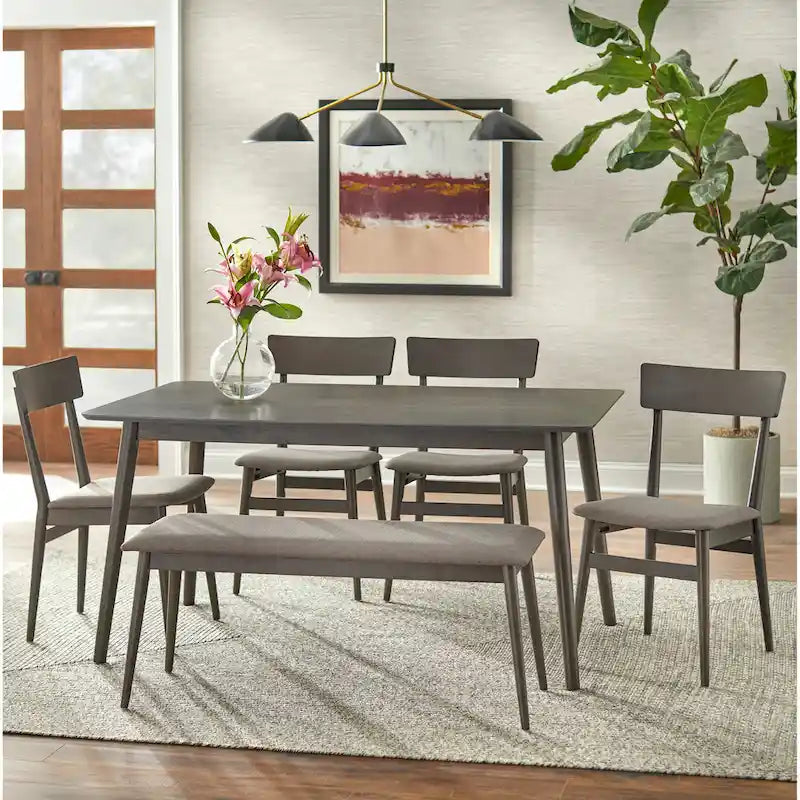 Ensemble de salle à manger 6 pièces Simple Living Newington avec banc