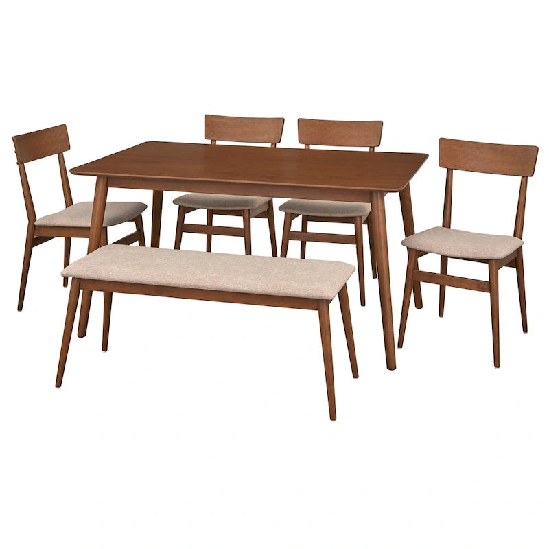 Ensemble de salle à manger 6 pièces Simple Living Newington avec banc