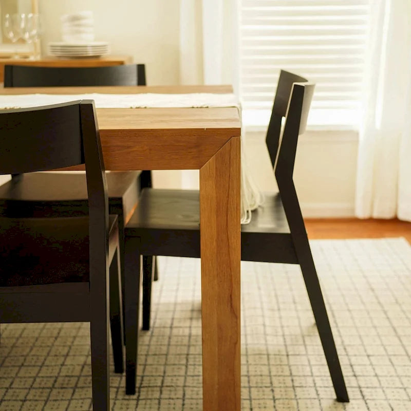 Ensemble de salle à manger moderne 72 avec table et chaises en bois massif Plank and Beam