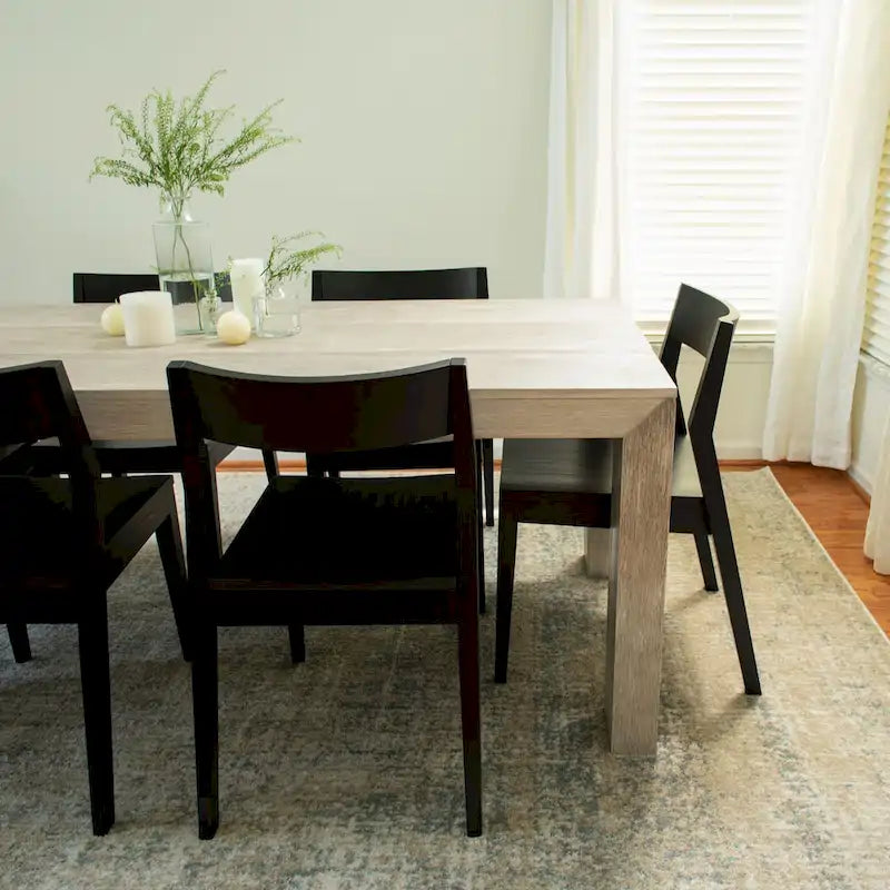Ensemble de salle à manger moderne 72 avec table et chaises en bois massif Plank and Beam