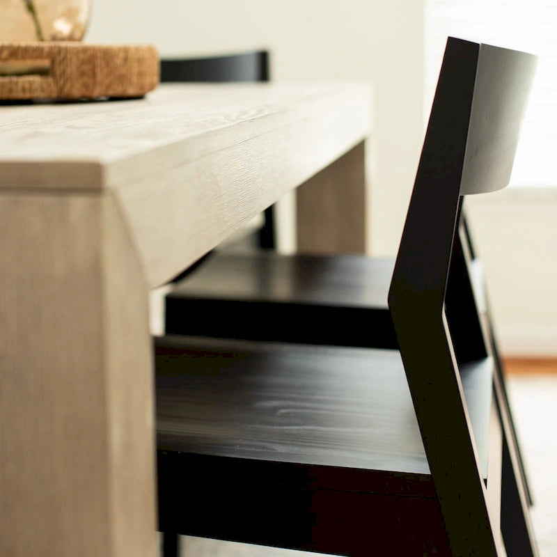 Ensemble de salle à manger moderne 72 avec table et chaises en bois massif Plank and Beam