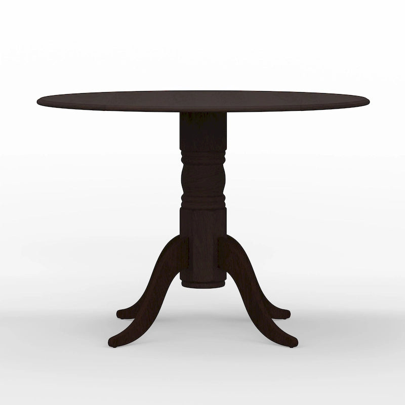 Ensemble de salle à manger 5 pièces, table ronde à abattants de 42 po et chaises à dossier double en X