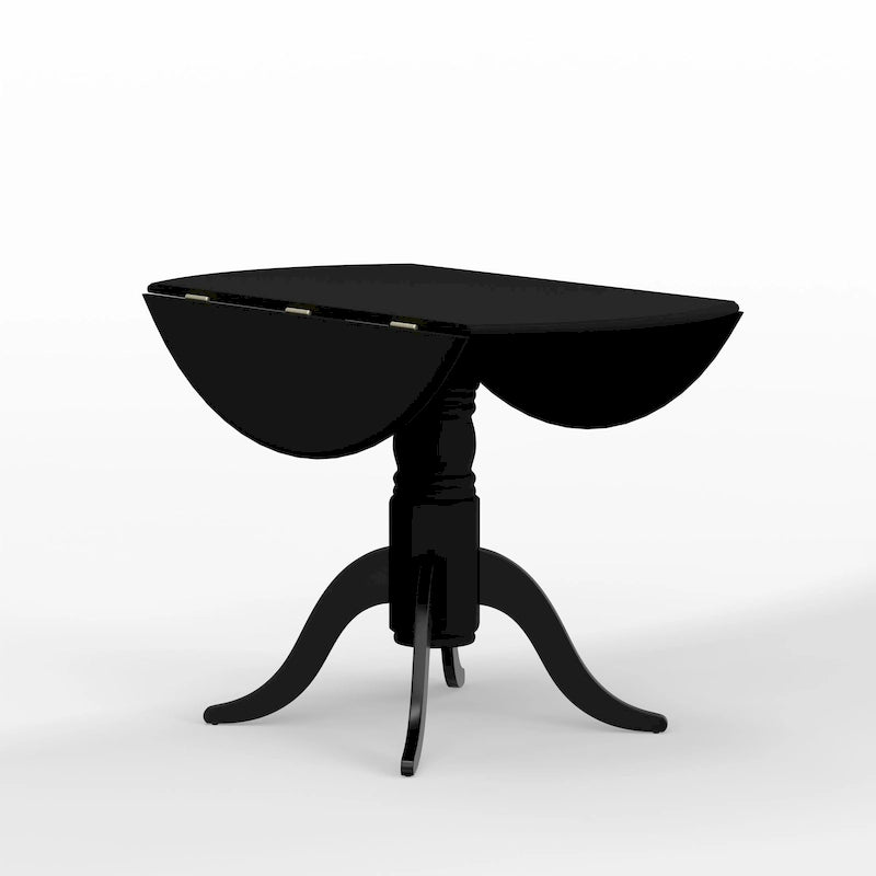 Ensemble de salle à manger 5 pièces, table ronde à abattants de 42 po et chaises à dossier double en X