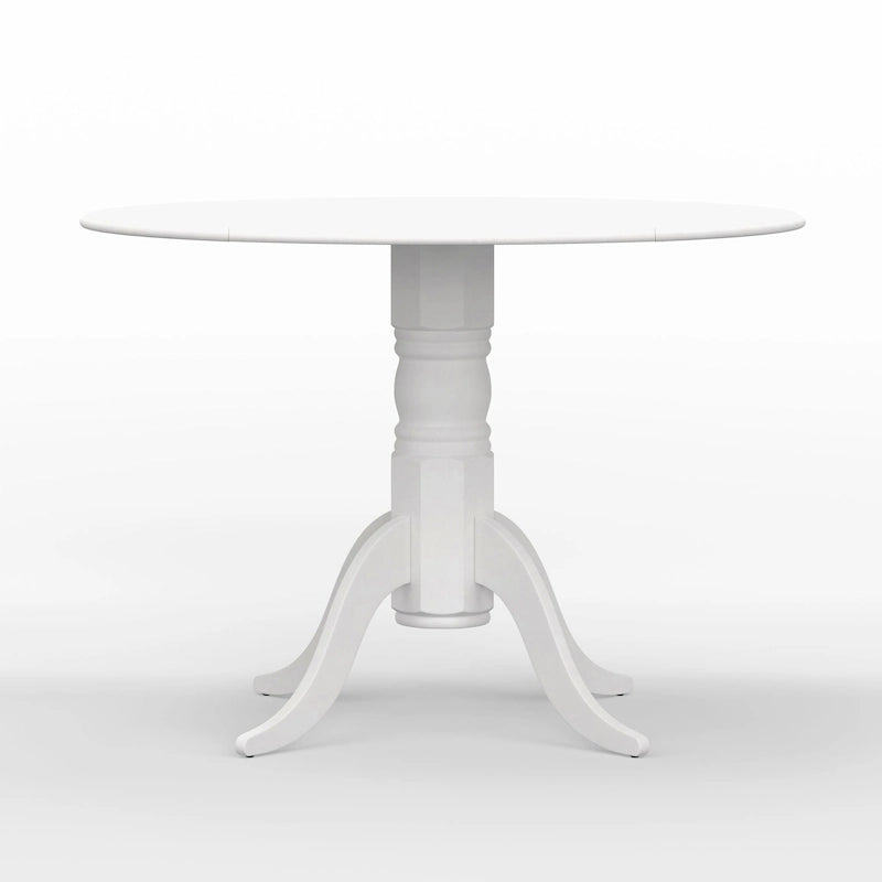 Ensemble de salle à manger 5 pièces, table ronde à abattants de 42 po et chaises à dossier double en X