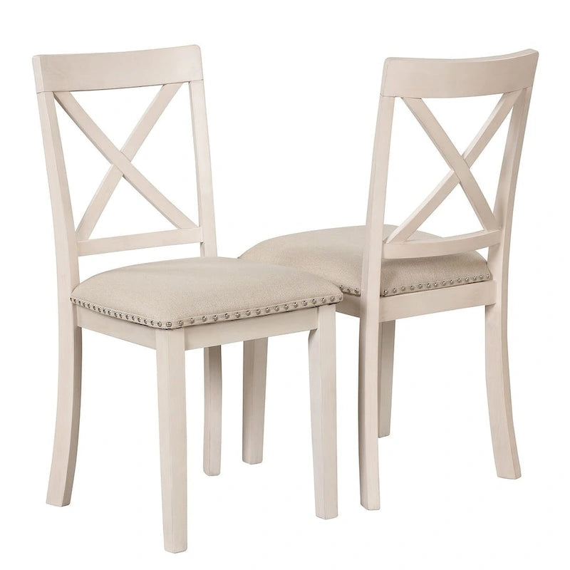 Ensemble de salle à manger extensible rond de ferme 42-54 pour 4 personnes