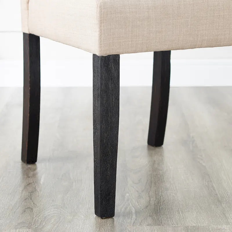 Ensemble de salle à manger 7 pièces en bois délavé foncé avec pieds tournés Leviton de Roundhill Furniture