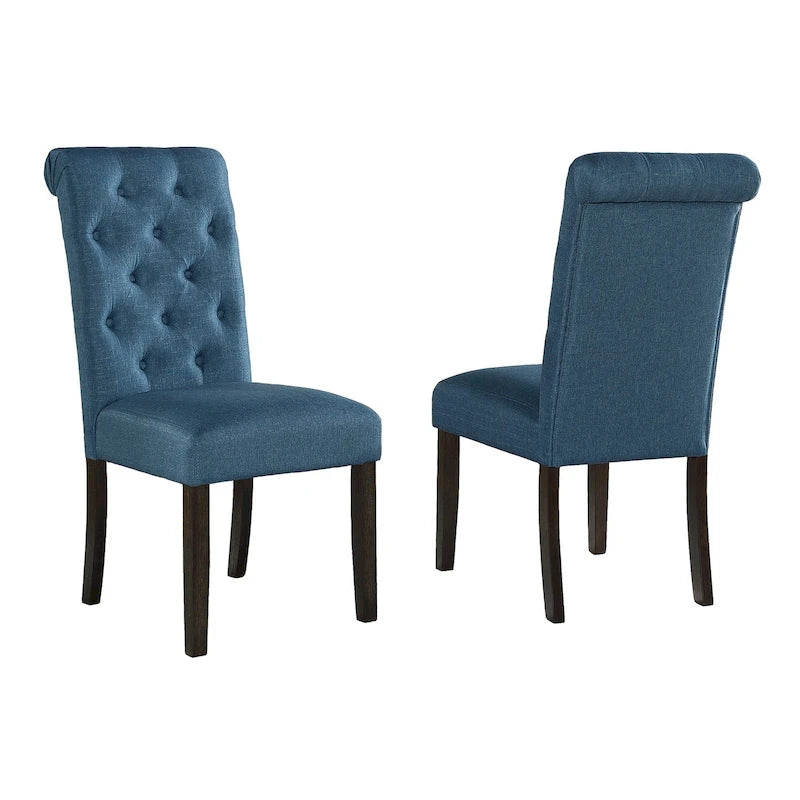 Ensemble de salle à manger 7 pièces en bois délavé foncé avec pieds tournés Leviton de Roundhill Furniture