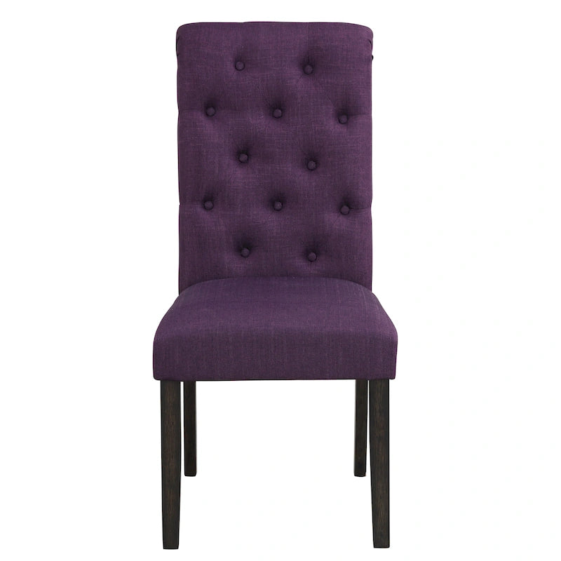 Ensemble de salle à manger 7 pièces en bois délavé foncé avec pieds tournés Leviton de Roundhill Furniture