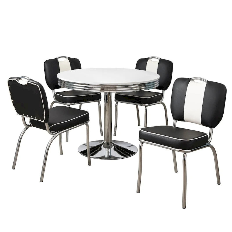 Ensemble de salle à manger rétro 5 pièces Raleigh Simple Living