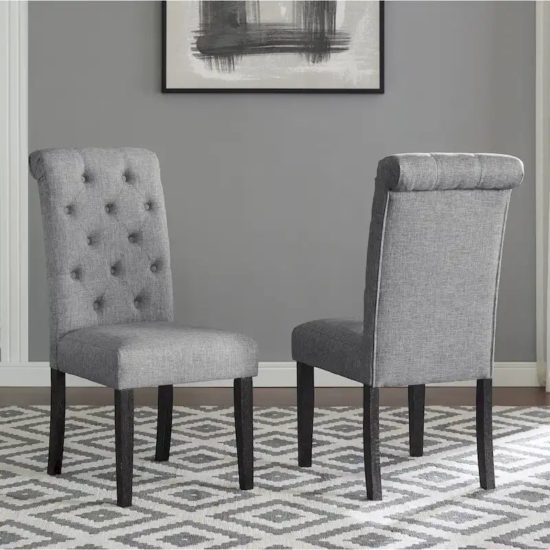 Ensemble de salle à manger 5 pièces Roundhill Furniture Nylander, table à manger à piètement croisé avec 4 chaises élégantes
