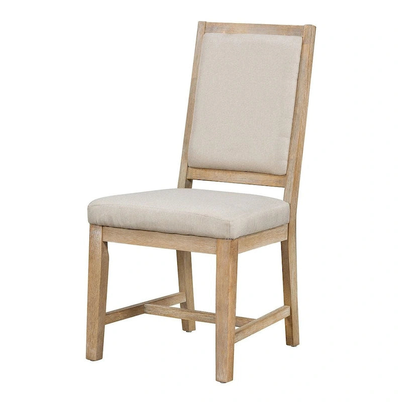 Table ronde escamotable de style campagnard avec 4 chaises rembourrées